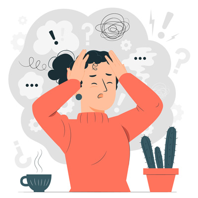Illustration - femme stressée